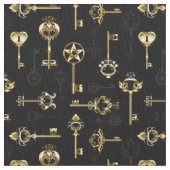 Tissu Seamless Pattern with Golden Keys (fermé)