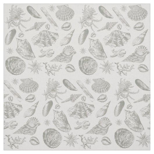 Tissu Seashell Soft Antique Art Beach Shops (Échantillon)