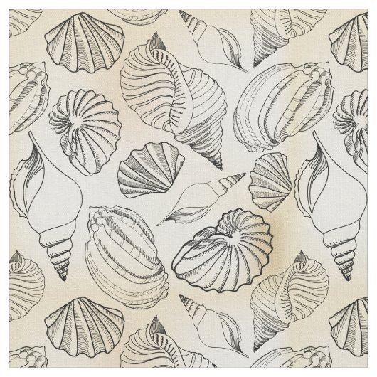 Tissu Seashells Beach House Nautique (Fermer)