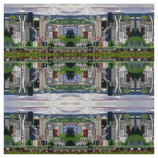 Tissu Seattle ~ The Emerald City (Échantillon)