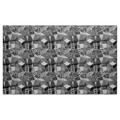 Tissu Segmenté Abstrait 070717 - Noir et blanc (Yard)