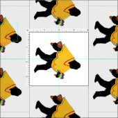 Tissu Senor Squatcho de Mayo avec Poncho (Carreau)