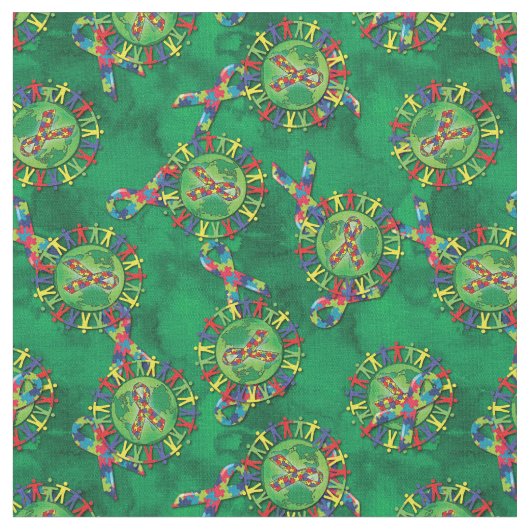 Tissu Sensibilisation mondiale à l'autisme (Fermer)