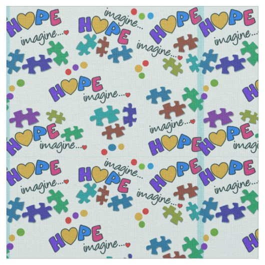 Tissu Sensibilisation sur l'autisme Hope (Fermer)
