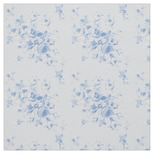 Tissu Sergé de coton de myrtille de roses d'été d'Emily (Échantillon)