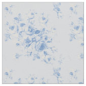 Tissu Sergé de coton de myrtille de roses d'été d'Emily (Détail)