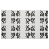 Tissu Sergé fait sur commande de coton de chiot de (Fat Quarter)