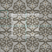 Tissu serpent céleste argenté (Carreau)