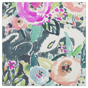 Tissu SERPENT DANS l'aquarelle florale énervée de JARD