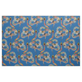 Tissu serpent graphique électrique bleu (Fat Quarter)