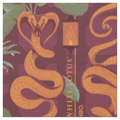 Tissu Serpent Luxe Motif - Le Lotus Blanc (Fermer)