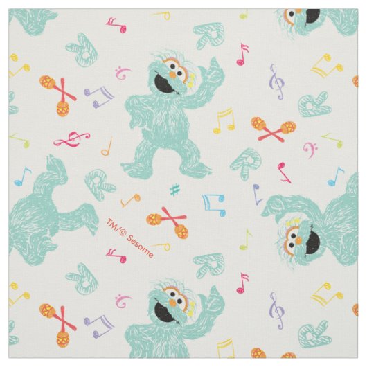 Tissu Sesame Street | Rosita Music Scribble Pattern (Échantillon)