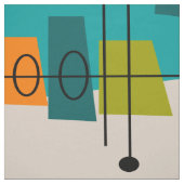 Tissu Set de table abstrait atomique moderne de Teal de (Échantillon)