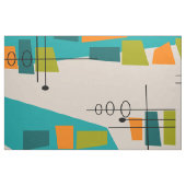 Tissu Set de table abstrait atomique moderne de Teal de (Fat Quarter)