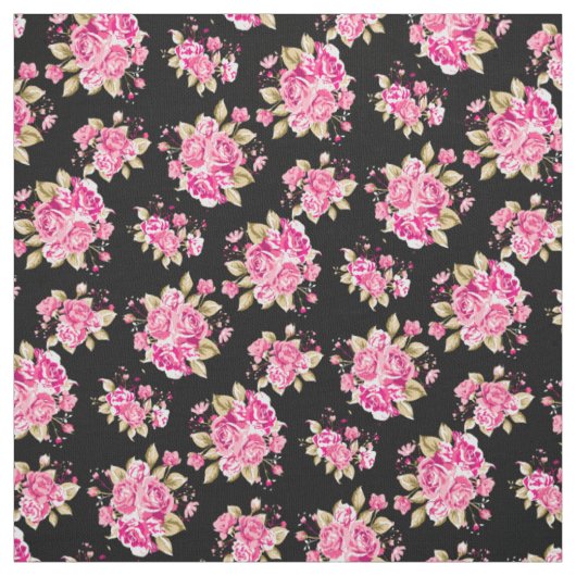 Tissu Shabby Chic Floral Roses (Échantillon)