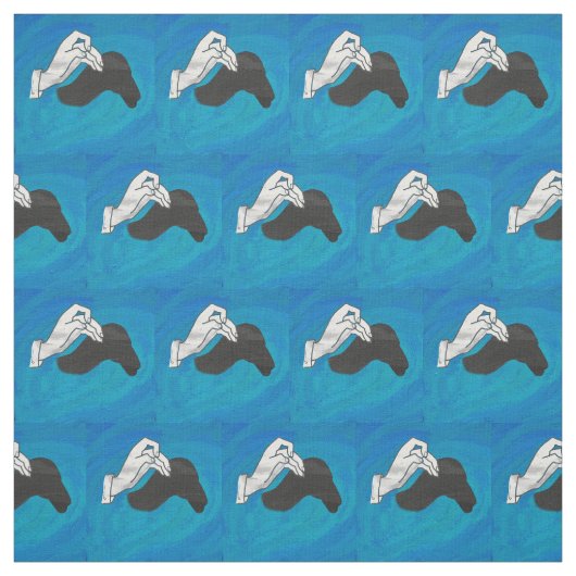 Tissu Shadow Camel on Blue (Échantillon)