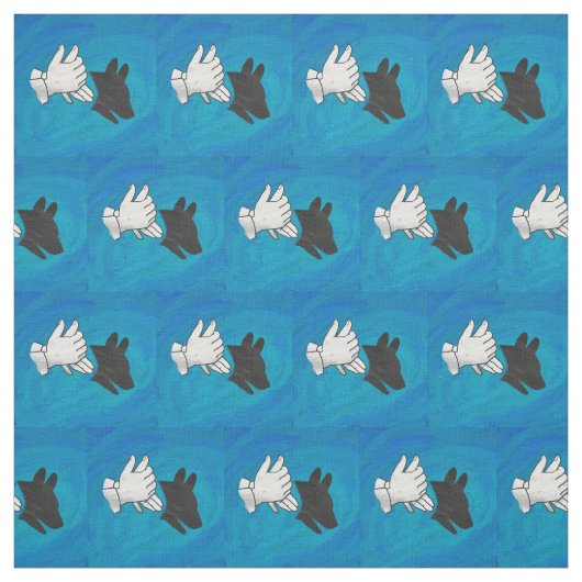 Tissu Shadow Dog on Blue (Échantillon)