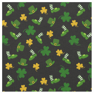 Tissu Shamrock de la Saint-Patrick Motif de Clover