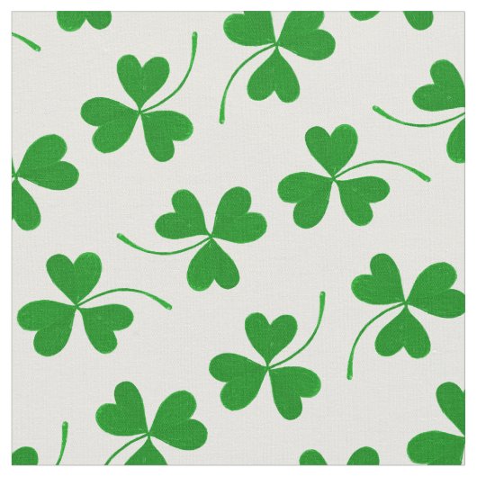 Tissu Shamrock de la Saint Patrick simple Motif - Vert (Fermer)