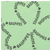 Tissu Shamrock de texte Bagpipes (Fermer)