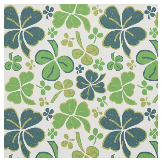 Tissu Shamrock de trèfle vert Motif Saint Patrick`s Day (Échantillon)