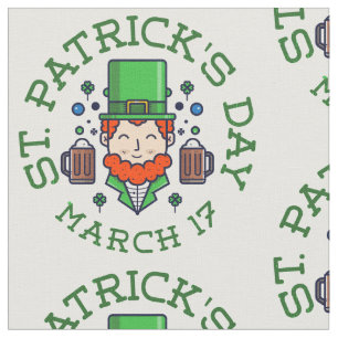 Tissu shamrock leprechaun