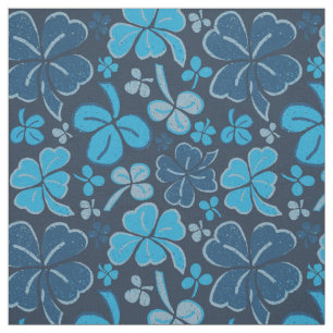Tissu Shamrock Motif de trèfle bleu Saint Patrick`s Day