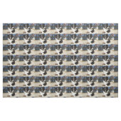 Tissu shet shp chiot noir et blanc (Fat Quarter)