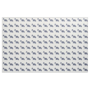 Tissu shetland sheepdog bleu merle et blanc silo