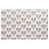 Tissu shitzu au coeur (Fat Quarter)