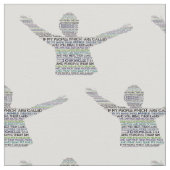 Tissu Si mon peuple Art de mots de l'Écriture (Détail)