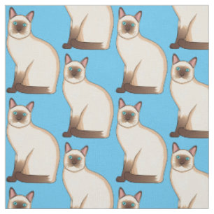 Tissu Siamese cat cartoon