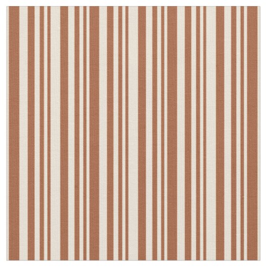 Tissu Sienna et Bisque Striped/Linked Motif (Fermer)