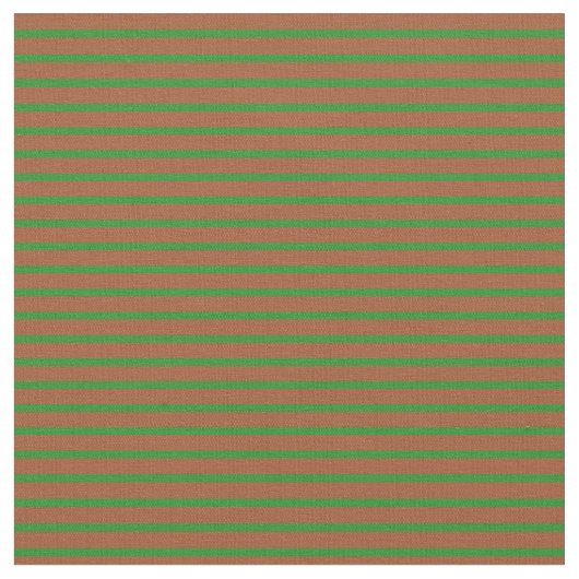Tissu Sienna & Forest Green Linked/Striped Motif (Fermer)