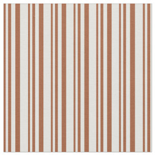 Tissu Sienne et Cyan clair Motif des rayures