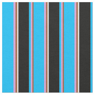 Tissu Sienne, Plum, Ciel profond bleu, Noir & Blanc coul