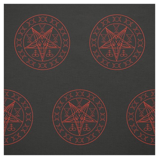 Tissu Sigil de lune triple de Baphomet et sigil de (Échantillon)
