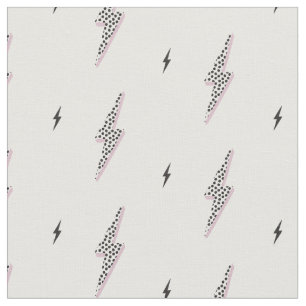 Tissu Signe de puissance de boulon moderne cool blanc ne
