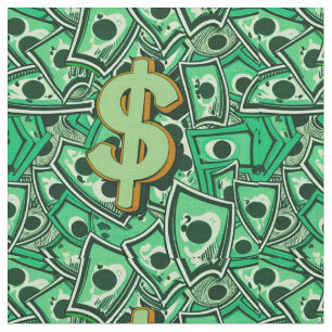 Tissu signe riche en dollars