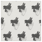 Tissu Silhouette à la main Billy Goat Grey (Fermer)
