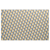 Tissu Silhouette beagle sur Cubes Brown et Bleus (Yard)