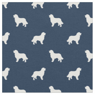 Tissu Silhouette bleue marine du chien de montagne berno