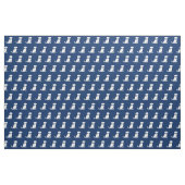 Tissu Silhouette Chien Silhouette Marine Bleu (Fat Quarter)