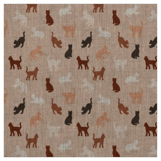 Tissu Silhouette de chat (Échantillon)