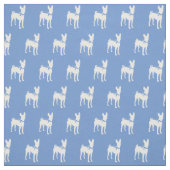 Tissu Silhouette de chien Basenji bleu clair (Échantillon)