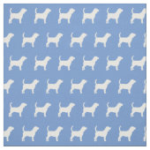 Tissu Silhouette de chien Beagle bleu clair (Échantillon)