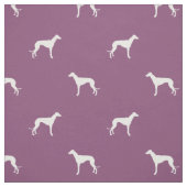 Tissu silhouette de chien blanc violet (Échantillon)