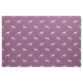 Tissu silhouette de chien blanc violet (Fat Quarter)