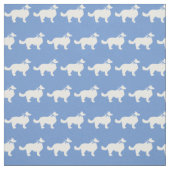 Tissu Silhouette de chien Border Collie bleu clair (Échantillon)