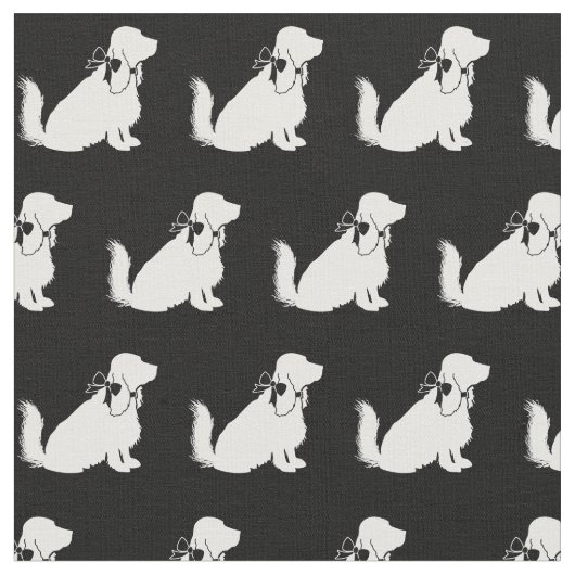 Tissu Silhouette de chien Cocker Spaniel Animal de compa (Fermer)